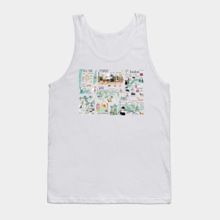 World City Map Tank Top